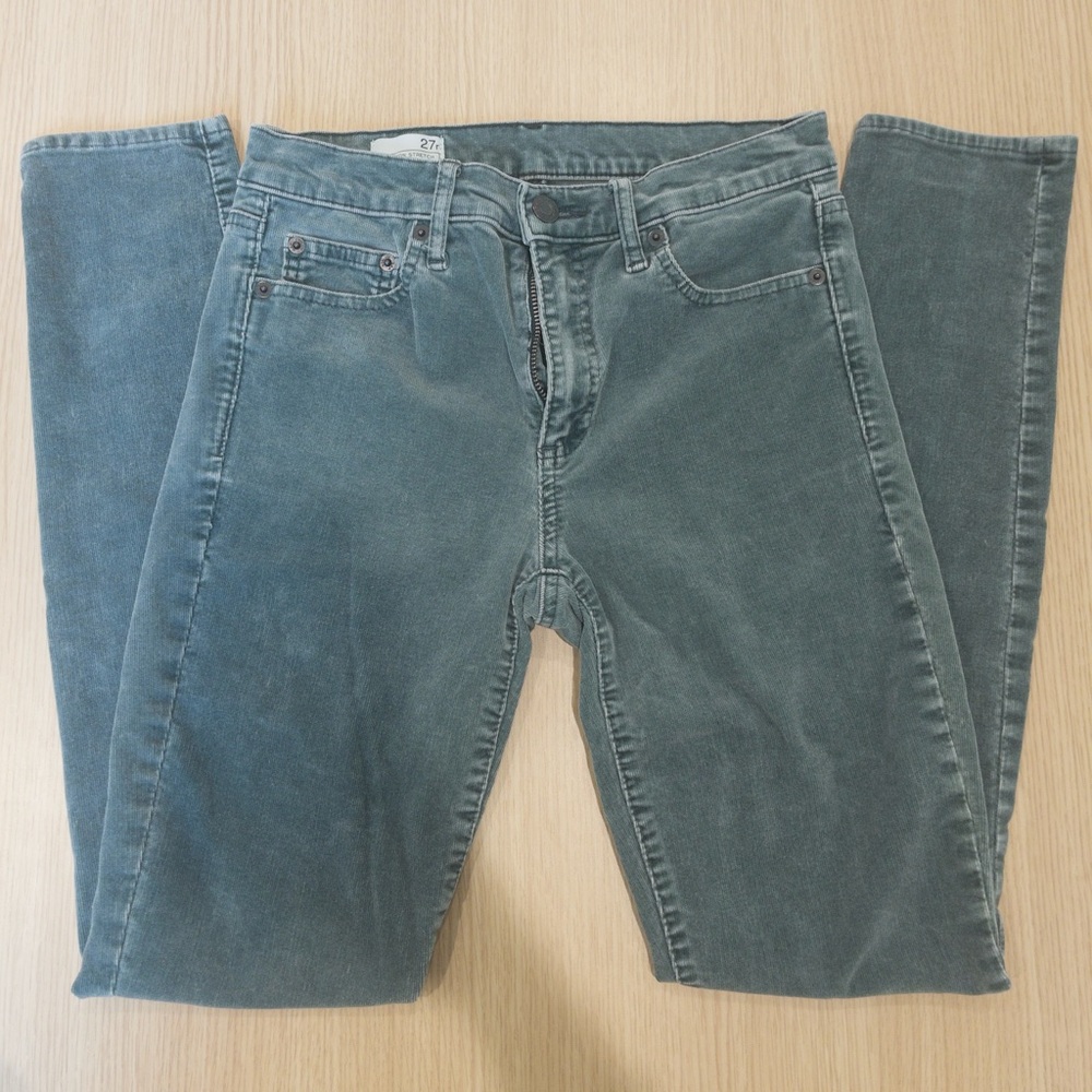 Gap 969 Modern Stretch True Skinny Corduroy Jeans – 27R Olive